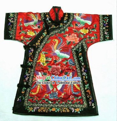 100_ Hand Made Embroidery Phoenix Chinese Palce Empress Robe