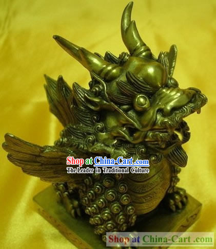 Chinese Classic Brass Statue-Feng Shui Pi Qiu