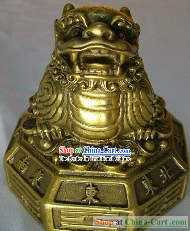 Chinese Classic Brass Statue-Attracting Money Pi Qiu