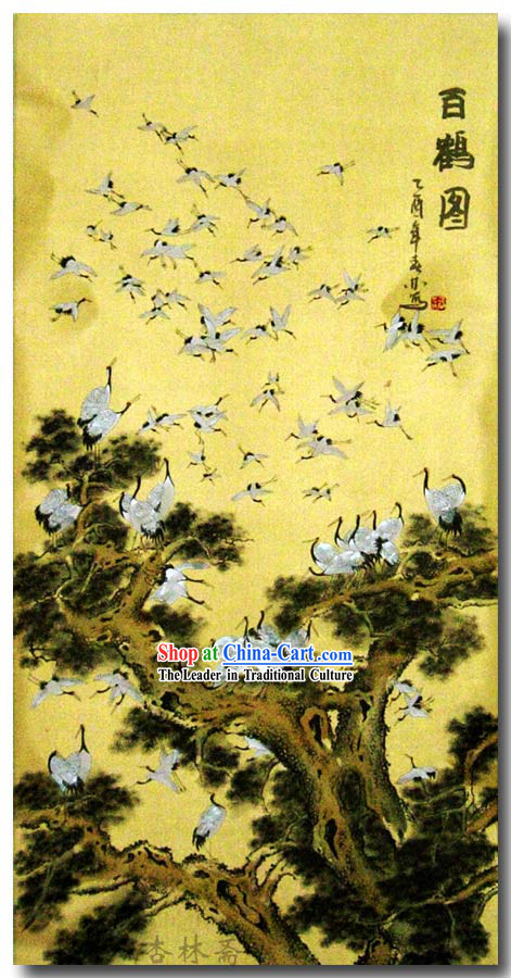 Chinese Classic Traditional Painting-Hundreds of Cranes