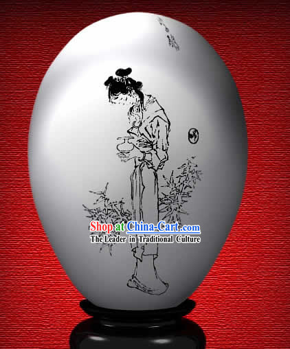 Chinese Wonder Hand Painted Colorful Egg-Zi Juan of The Dream of Red Chamber