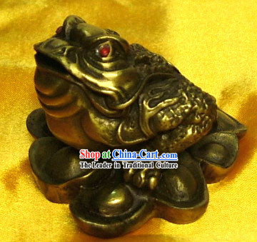 Chinese Classic Brass Toad of Wealth