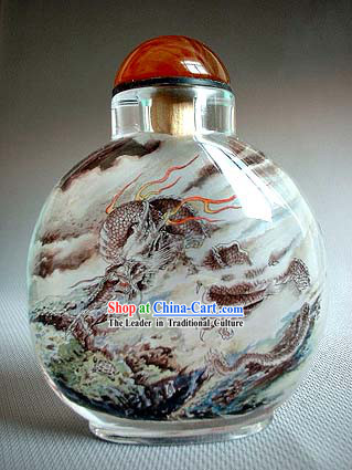 Snuff Bottles With Inside Painting Chinese Animal Series-Dragon