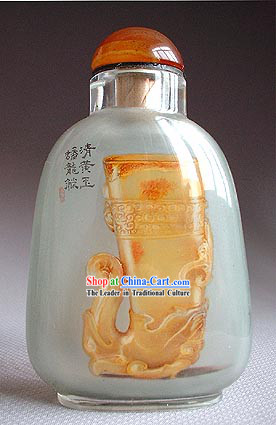 Snuff Bottles With Inside Painting Antique Series-Jade