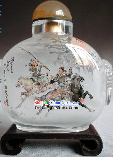 Snuff Bottles With Inside Painting Characters Series-Heroes Fighting