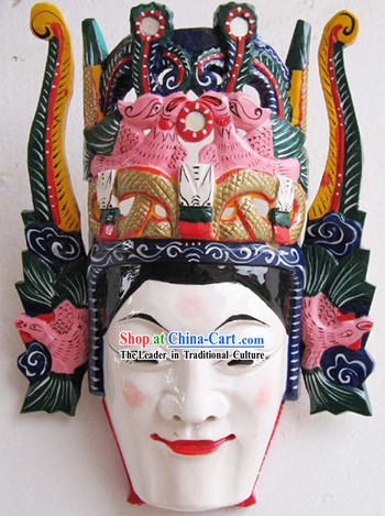 Chinese Classic Woodcarving Collectible-Ancient Folk Drama Man Mask
