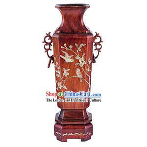 Chinese Palace Wood Handicraft Vase