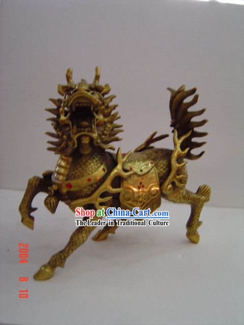 Chinese Classic Brass Statue-Kylin_Qilin_