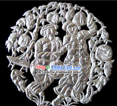 Chinese Stunning Silver Handicraft-Toasting