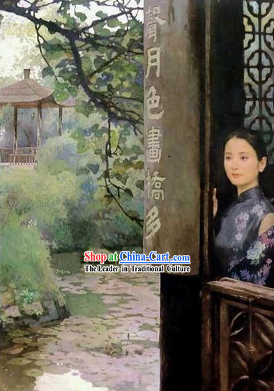 Chinese Oil Painting-Ancient Housewife