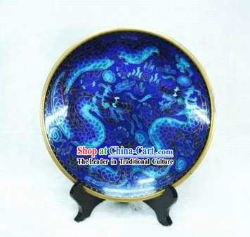 Chinese Palace Dragon Pair Closionne Plate