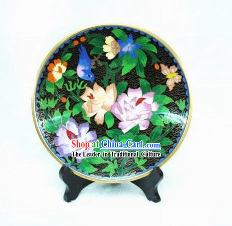 Chinese Cloisonne Flower Plate