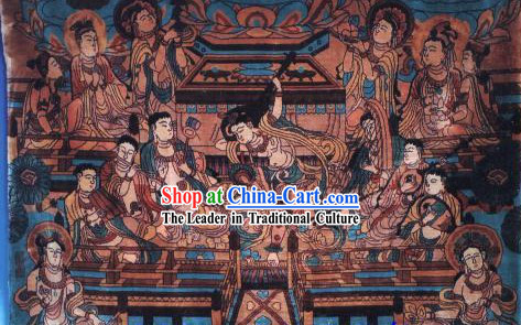 Art Decoration Chinese Hand Made Thick Silk Arras_Tapestry _134_91.5cm_