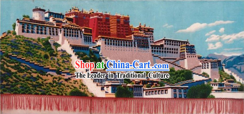 Art Decoration Chinese Hand Made Large Tapestry_Carpet-the Potala Palace _137cm_279cm_