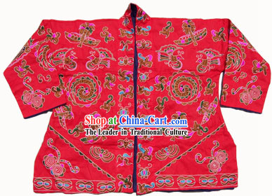 Chinese Stunning Miao Tribe Hand Embroidery Collectible-Emperor Jacket