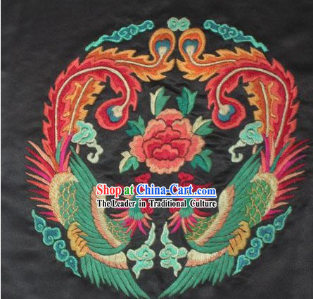 Chinese Hand Embroidered Handicraft-Double Phoenix