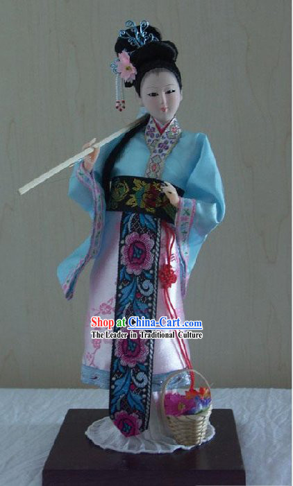Handmade Peking Silk Figurine Doll - Lin Daiyu in Dream of the Red Chamber