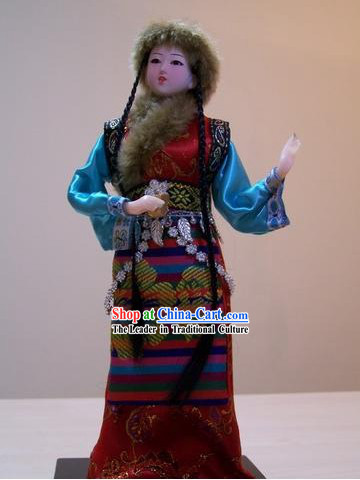 Handmade Peking Silk Figurine Doll - Tibet Beauty
