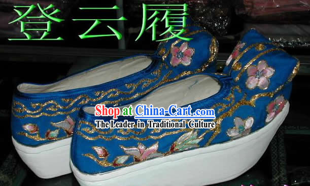 Chinese Beijing Classical Opera Shoes with Thick Soles for Women