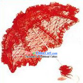 Chinese Traditional Lucky Red Wedding Umbrella