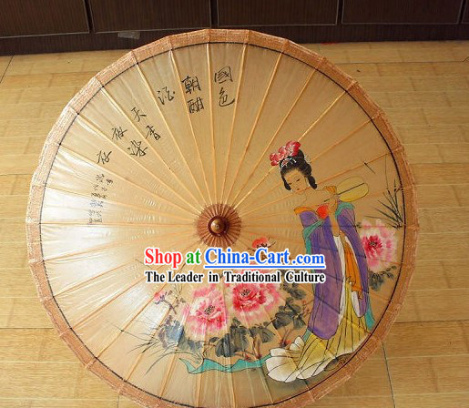 Chinese Classic Hand Painted Ancient Beauty Umbrella