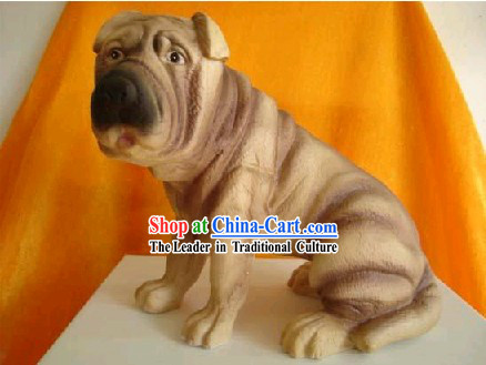 Chinese Classic Jing De Zhen Ceramic Dog Statue 1