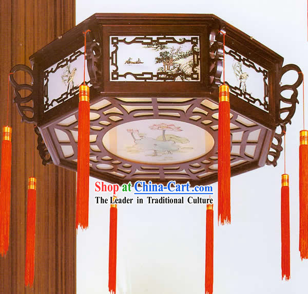Hand Painted Carved Palace Flower Lantern