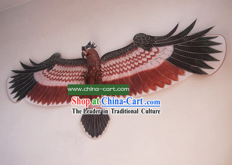 Super Large Chinese Traditional Weifang Hand Painted and Made Kite - Eagle Owl