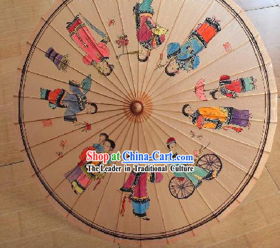 Supreme Chinese Handmade and Painted Umbrella - Ancient Oriental Beauties