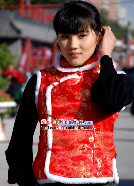 Happy Chinese New Year Lucky Red Cotton Jacket