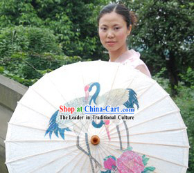 Chinese Traditional Hand Made Crane Umbrella