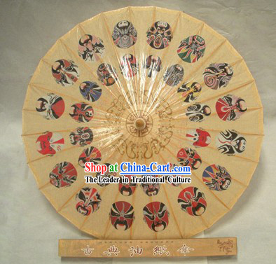 Chinese Hand Made Beijing Opera Masks Umbrellas