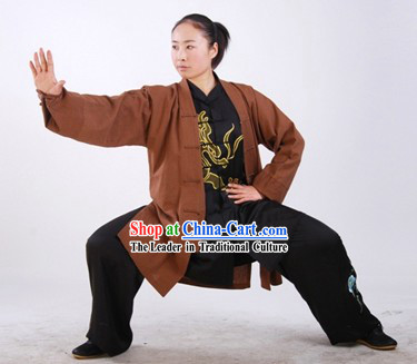 Professional Kung Fu Tai Chi Master Cotton Mandarin Blouse
