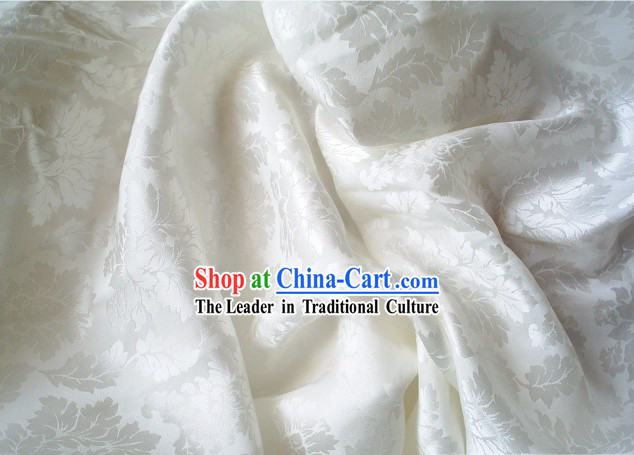 Ivory Silk Brocade Fabric