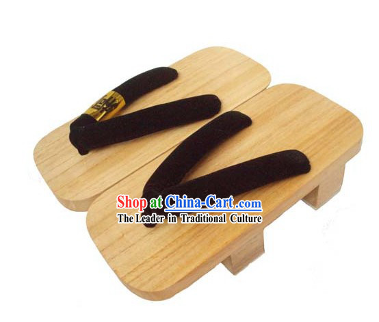 Traditional Wood Japanese Shoes for Men