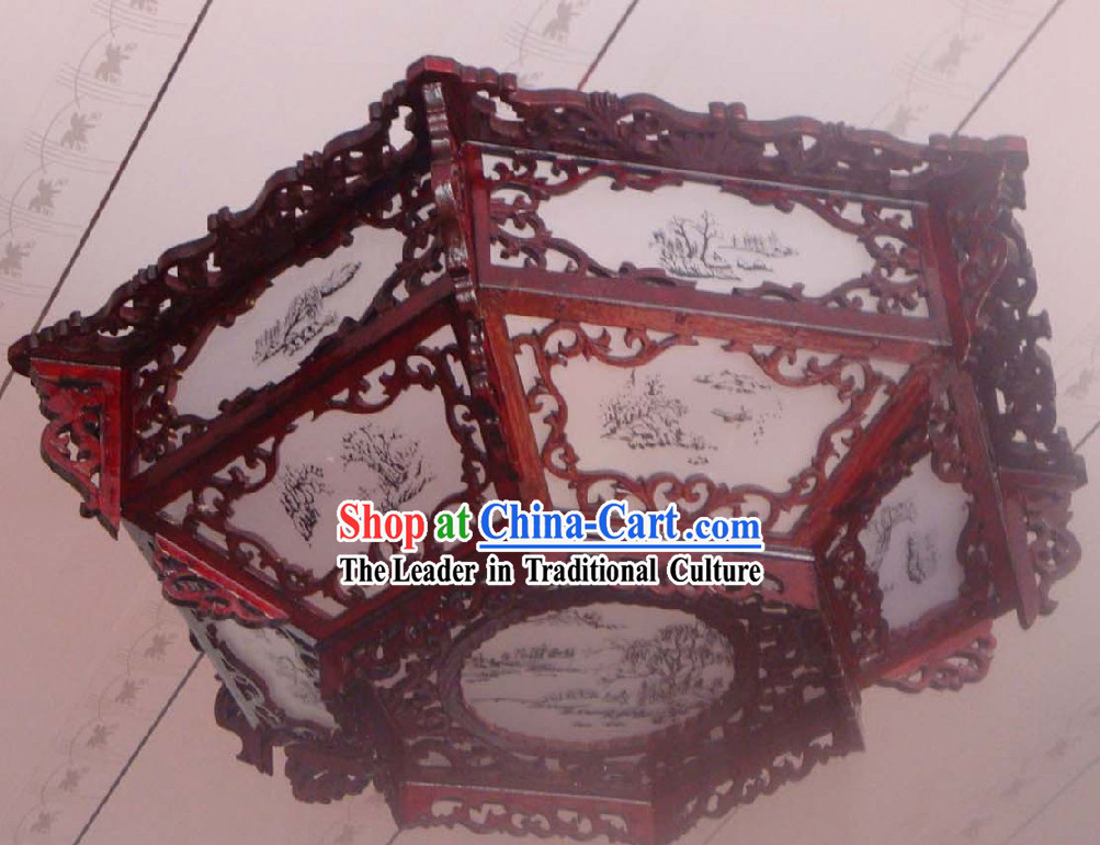 Chinese Traditional Landscape Ceiling Lantern