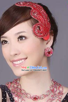 Bridal Accessories - Lucky Red Bride Headpiece