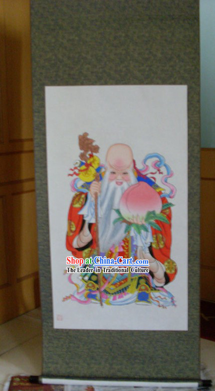 Yangliuqing Folk Painting _ Chinese New Year Paintings - Longevity