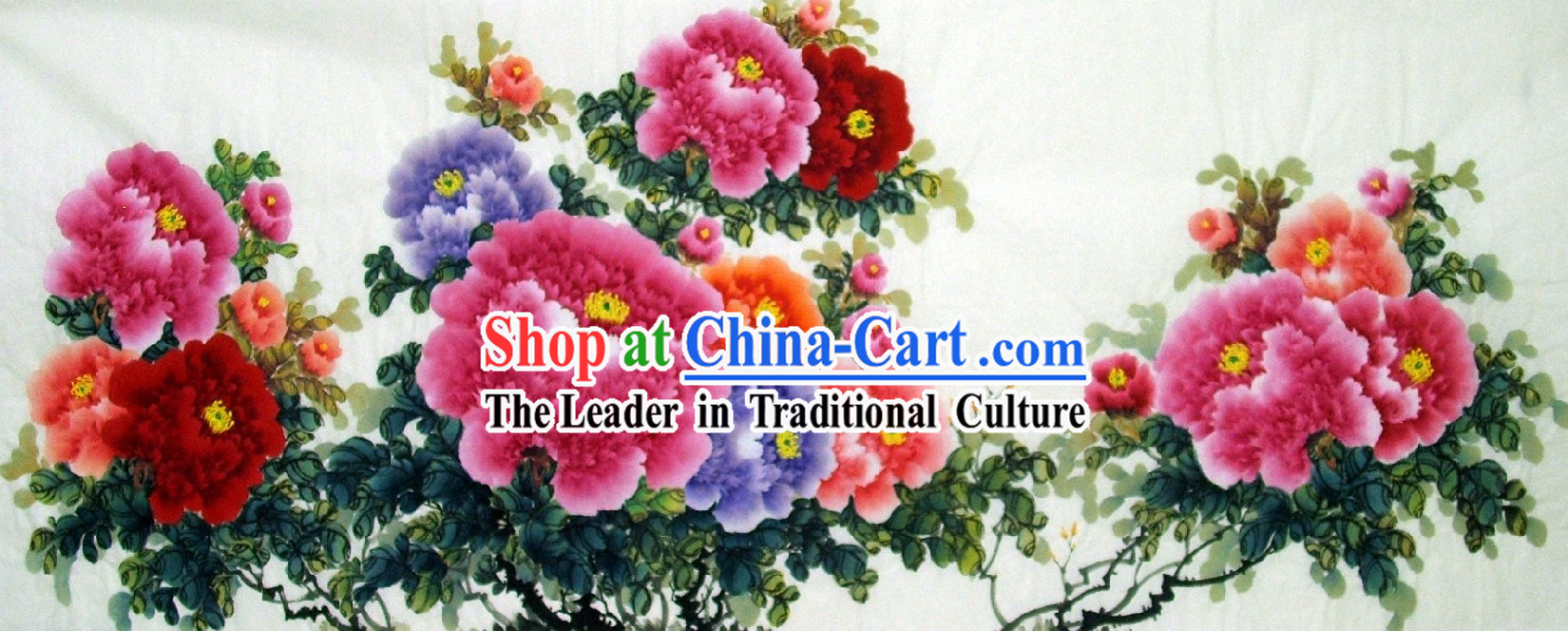 Chinese Traditional Peony Flower Painting