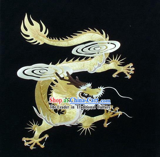 Chinese Handmade Wheat Dragon Painting