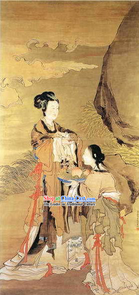 Chinese Film and Stage Performance and Photo Studio Traditional Painting Prop - Ancient People