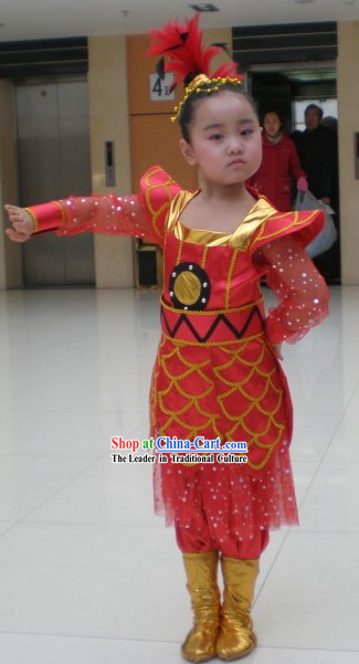 Chinese New Year Folk Dance Costume Set for Children