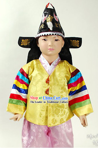 Traditional Korean Birthday Hanbok Dress Set for Boys