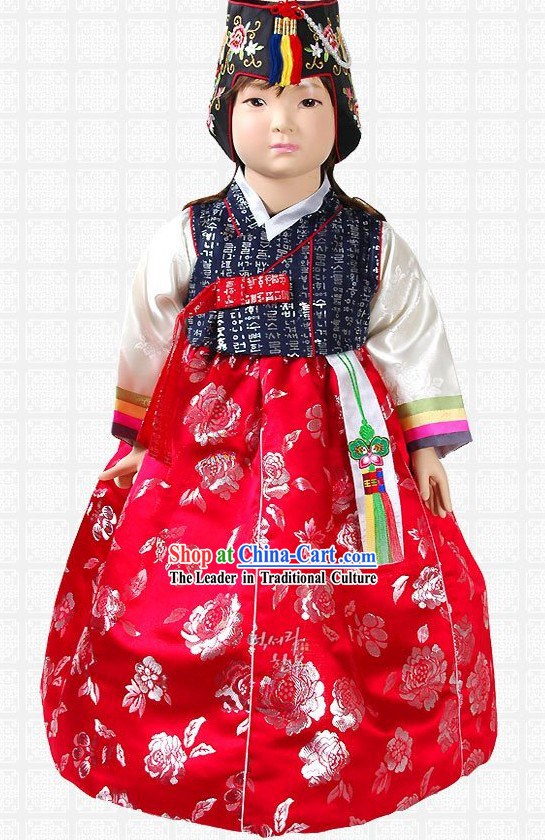 Traditional Korean Girl Hanbok Complete Set