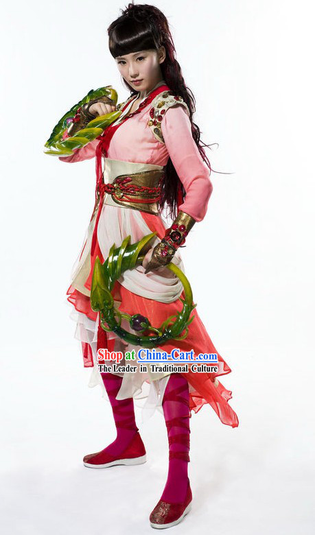 Ancient Chinese Women Kung Fu Costume Set for Cosplay
