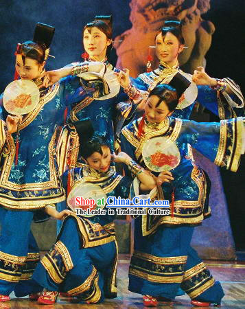 Chinese Traditional Fan Dance Costumes