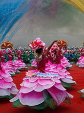 Chinese Peony Dance Costumes Complete Set