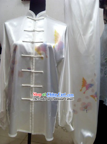 Beautiful Butterfly Kung Fu Silk Uniforms Complete Set