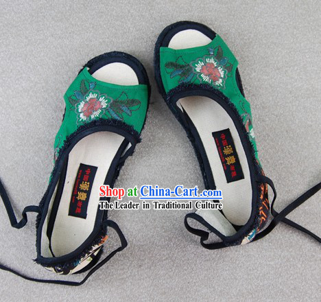 Traditional Chinese Embroidered Summer Shoes