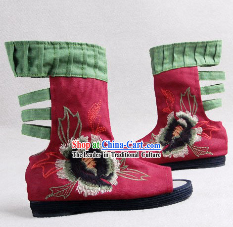 Traditional Chinese Embroidery Boots